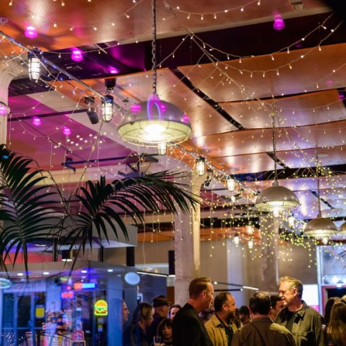 An image of a busy evening in Q Lounge