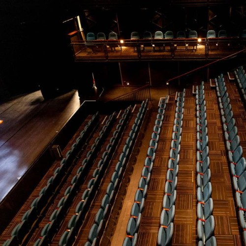 An image of the empty Rangatira theatre at Q