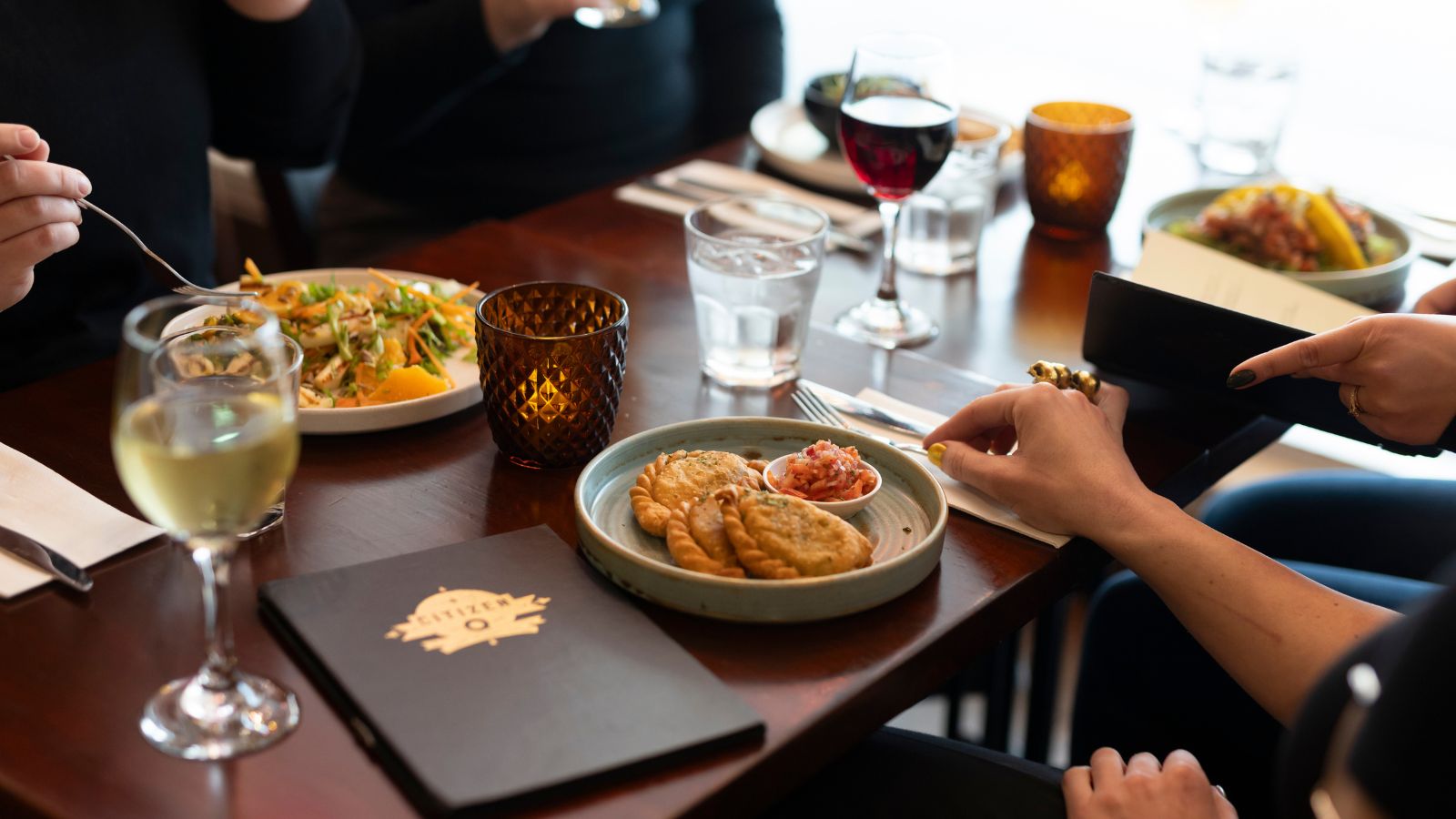 People dining at Q lounge