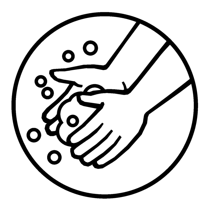 Covid Symbol stay Hygenic - Q Theatre