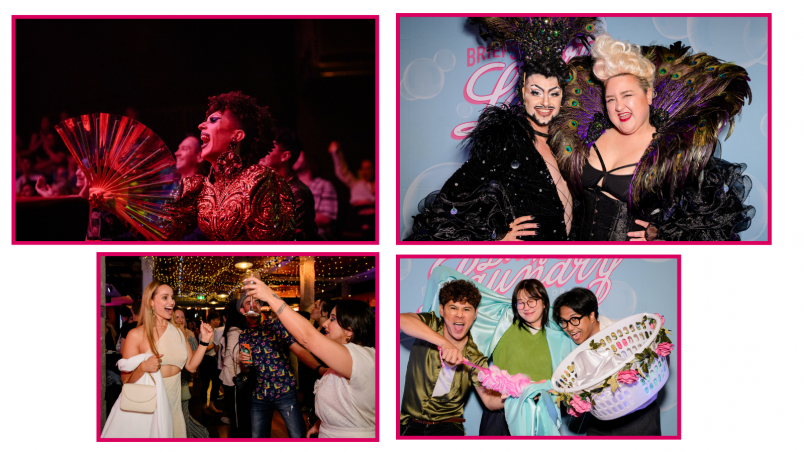 Briefs opening night collage portrait - Q Theatre